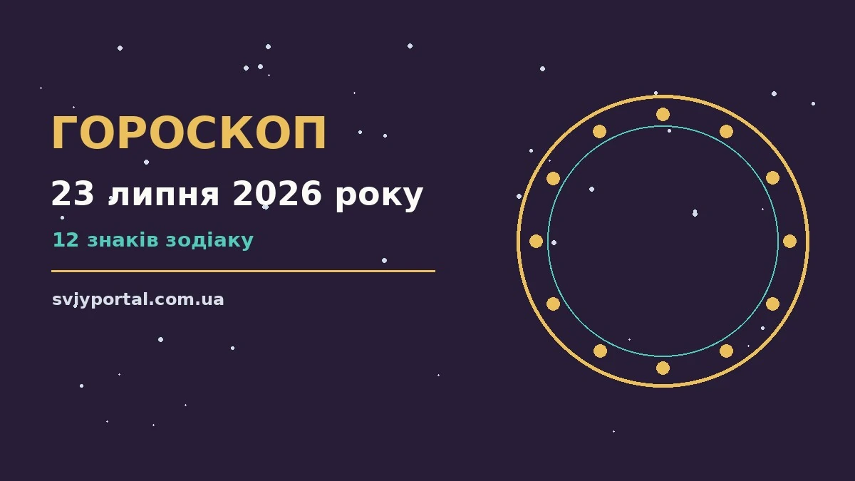 Гороскоп на 23 липня 2026 року: настрій і шанси дня для грошей і кохання