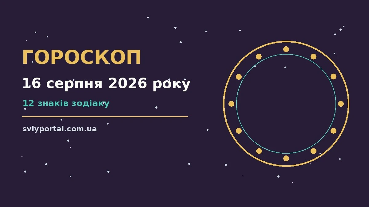 Астрологічний гороскоп на 16 серпня 2026 року