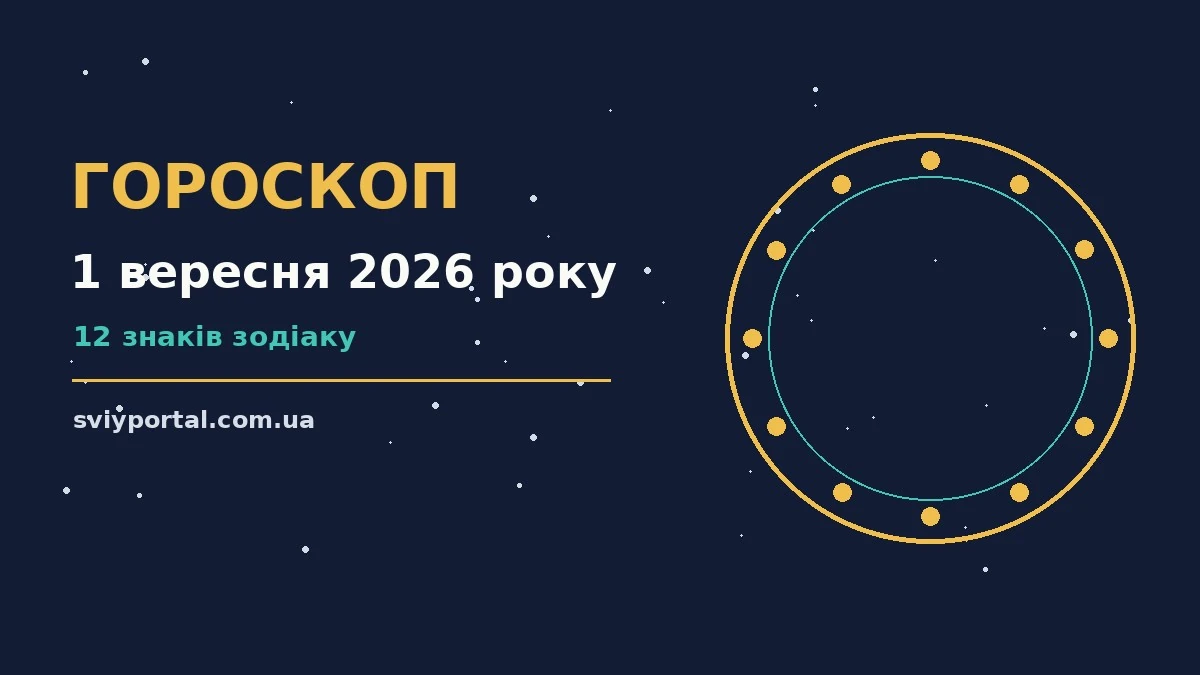 Зоряний гороскоп на 1 вересня 2026 року: настрій, стосунки й практичні підказки для кожного знака