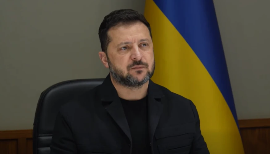 Президент Володимир Зеленський під час публічного звернення